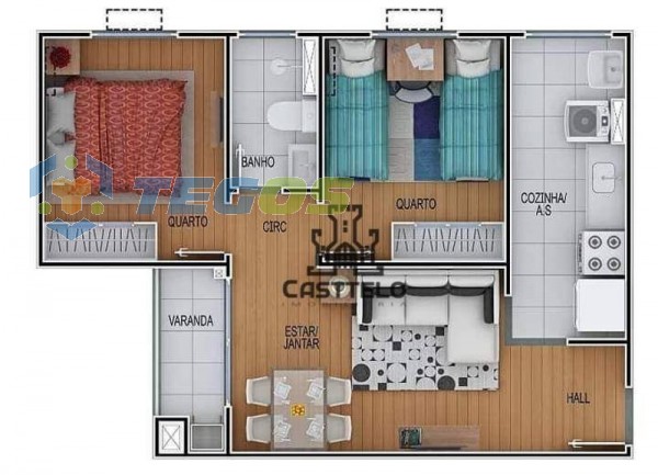 Apartamento à venda, 44 m² por R$ 362.000 - Gleba Palhano - Londrina/PR Foto 4